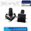SMD Tactile Micro Switch 4.5x4.5mm, Height Options: 3.8-9mm, Copper Pins