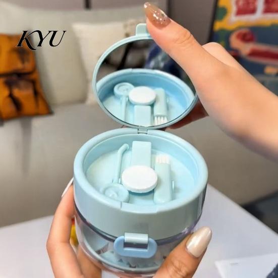 Denture Storage Holder Retainer Case with Mirror, Removal Tool, Cleaning Brush, Leak-Proof Aligner Box Bath Holder, Dental Container for Orthodontic