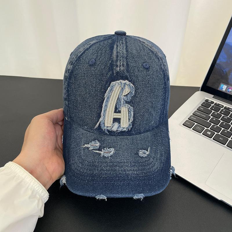 Hip Hop Baseball Cap Suitable For Both Men And Women Flat Brimmed Cowboy Hat Outdoor Sun Hat Letter Stitched Flat-Brimmed Hat