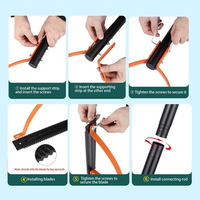 Sling Cutter Tool Grass Whip Cutter Tool With Double Edged Cutter Long Handle Gardening Hand Tool For Garden Yard Field Ditches
