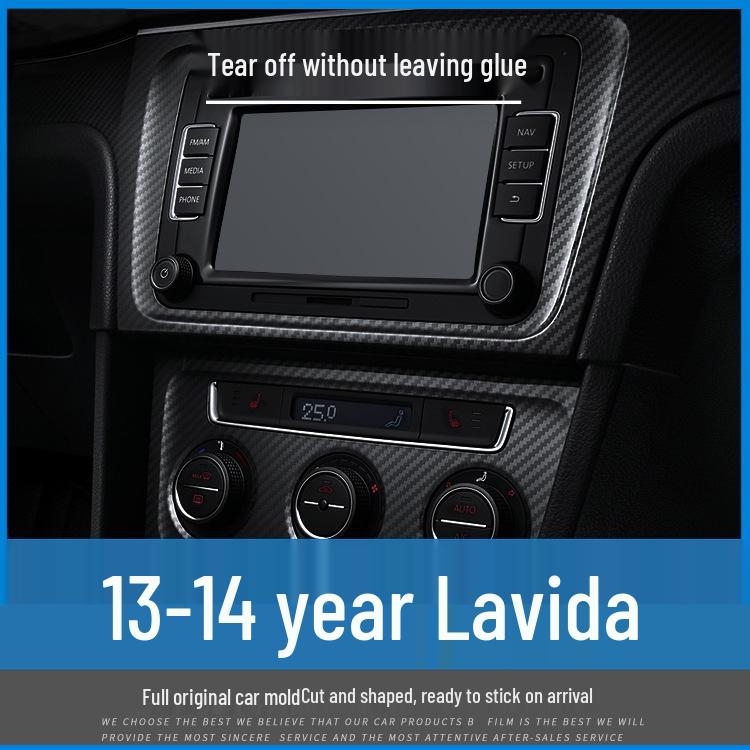 Volkswagen 13-14 Lavida Interior Carbon Fiber Decorative Film Sticker - No-Fade Replacement
