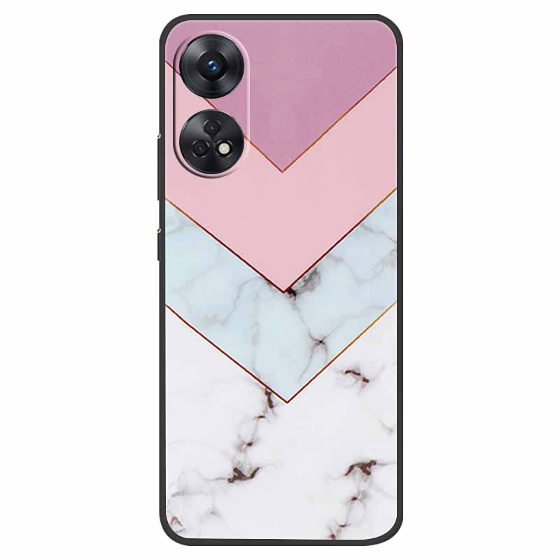 Case For Oppo Reno 8T Cover Black Silicone Soft Phone Back Cases for Oppo Reno8 T 4G Fundas Reno8T CPH2481 6.43" Lovely Fundas