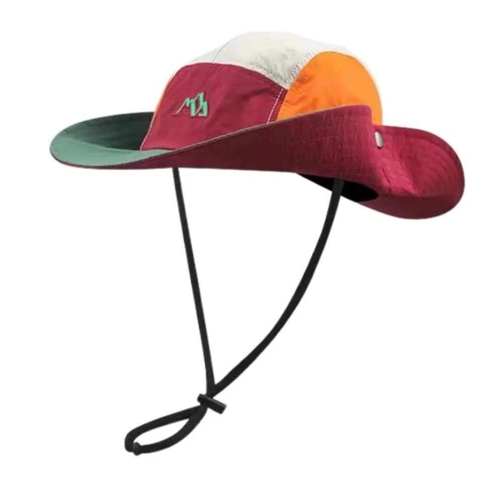 Adjustable Contrasting Color Bucket Hats Quick Drying Sun Protection Fishing Caps  Holiday