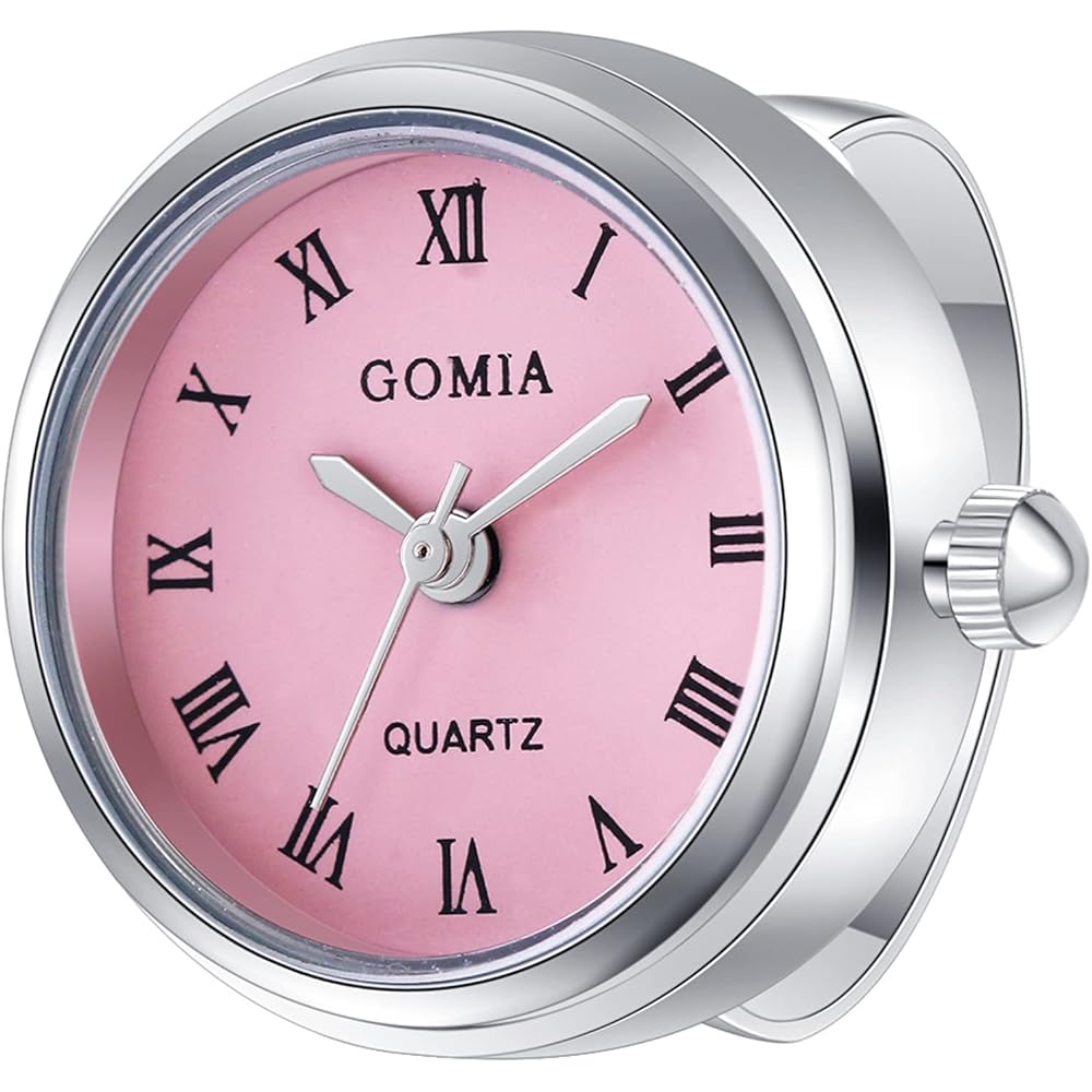 Ring Watch Women's Free Size 3ATM Waterproof Analog Roman Stylish Pink Fashion Accessory
