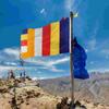 Flag Buddha Flags Banner Prayer for Outdoor Buddhism Blessing Polyester