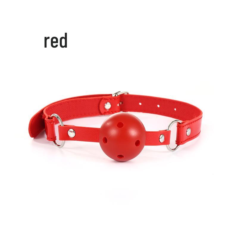 Lychee Grain Leather Gag with Mouth Hole - Couples' Flirting Restraint Toy