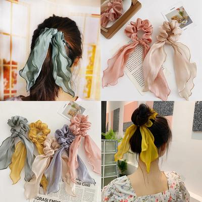 Neuer Kopfschmuck Damenmode Haargummi Koreanischer Stil Satin Perle Schleife Langes Band Weiblich Süß Niedlich und Haarschmuck
