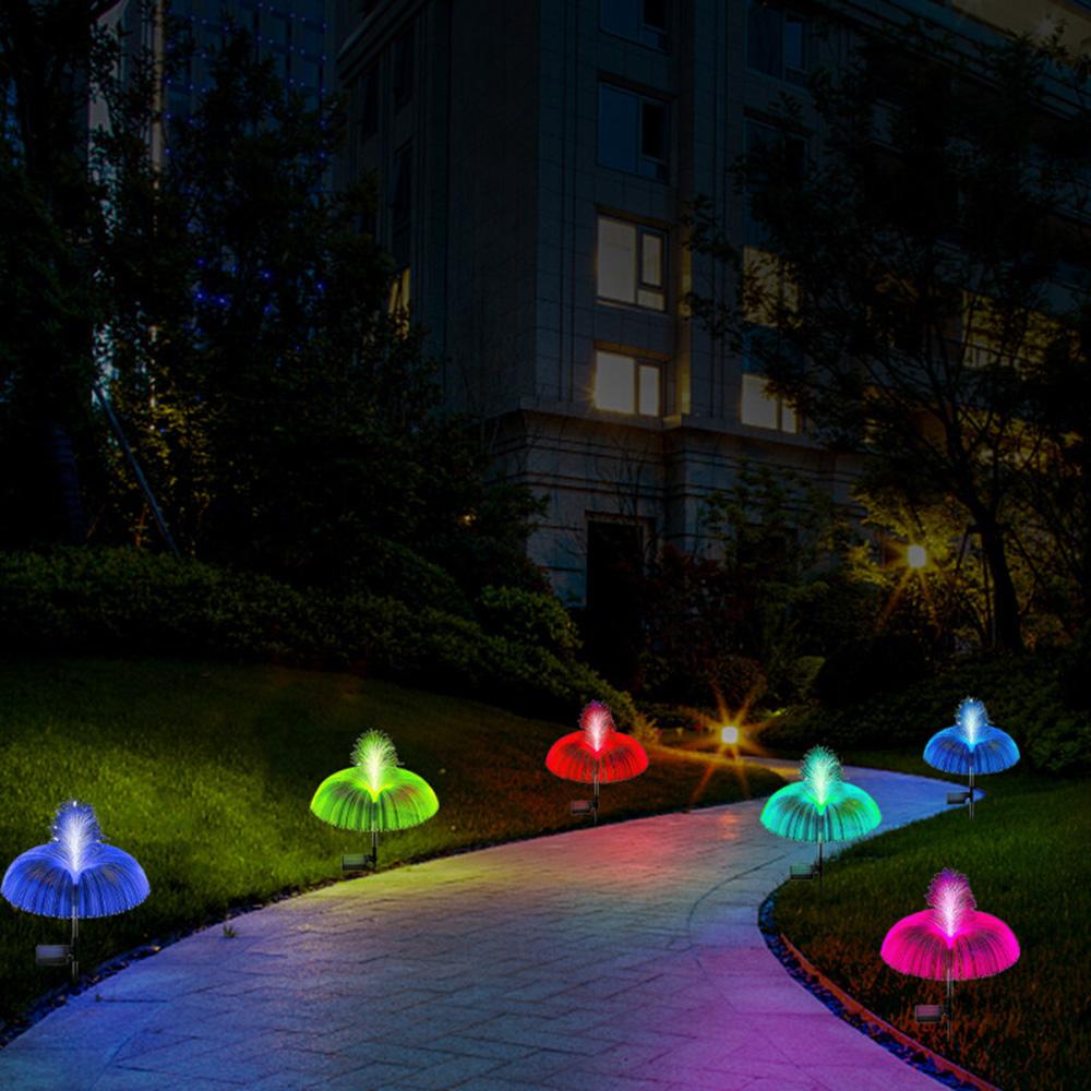 Solar-LED-Quallen-Lichter für den Außenbereich, Garten-Dekor, Rasen-Licht, 7 Farbwechsel, wasserdicht, für Terrasse, Hof, Weg, Dekoration, Solar-Blumen-Lampe