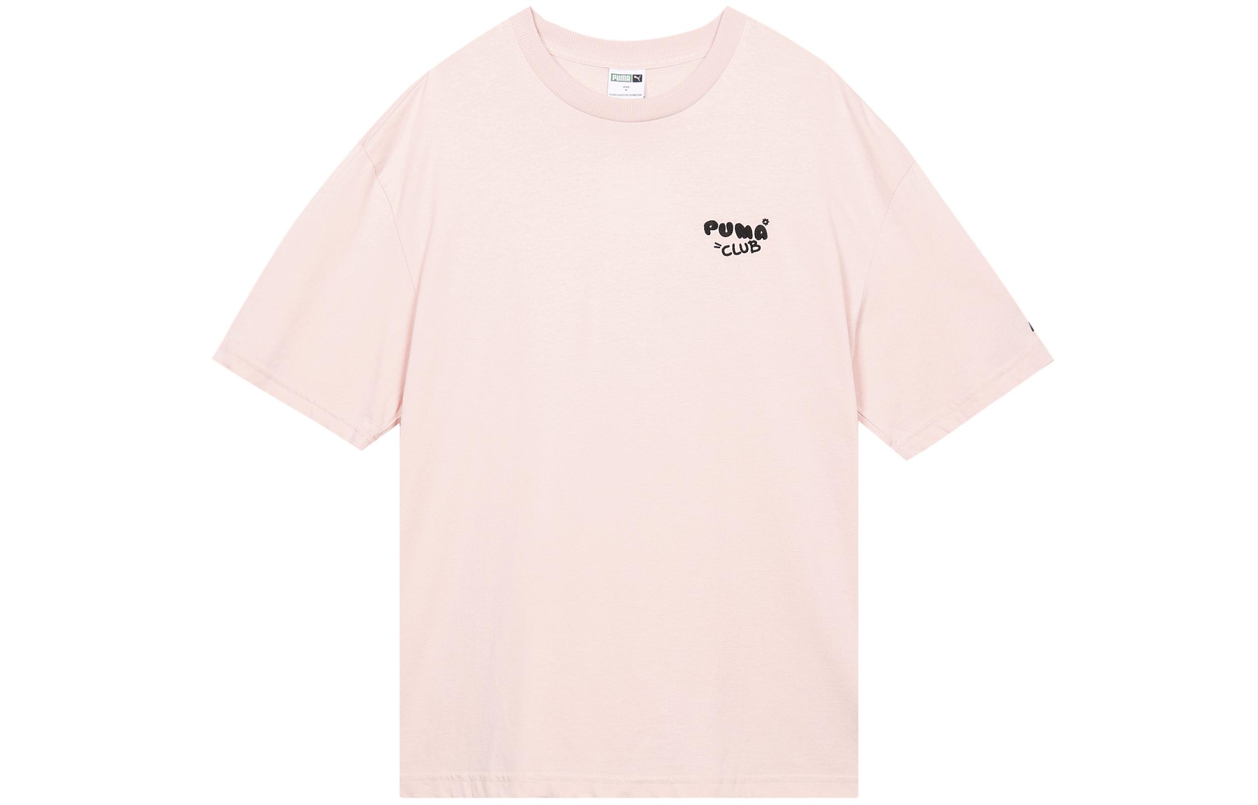 PUMA T Shirts Men s Pink Crew Neck Moderate Straight Fit 533104-36 L