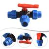1Pcs Ball Valve 20/25/32/40/50mm 3-Way Ball Valve Black+Blue