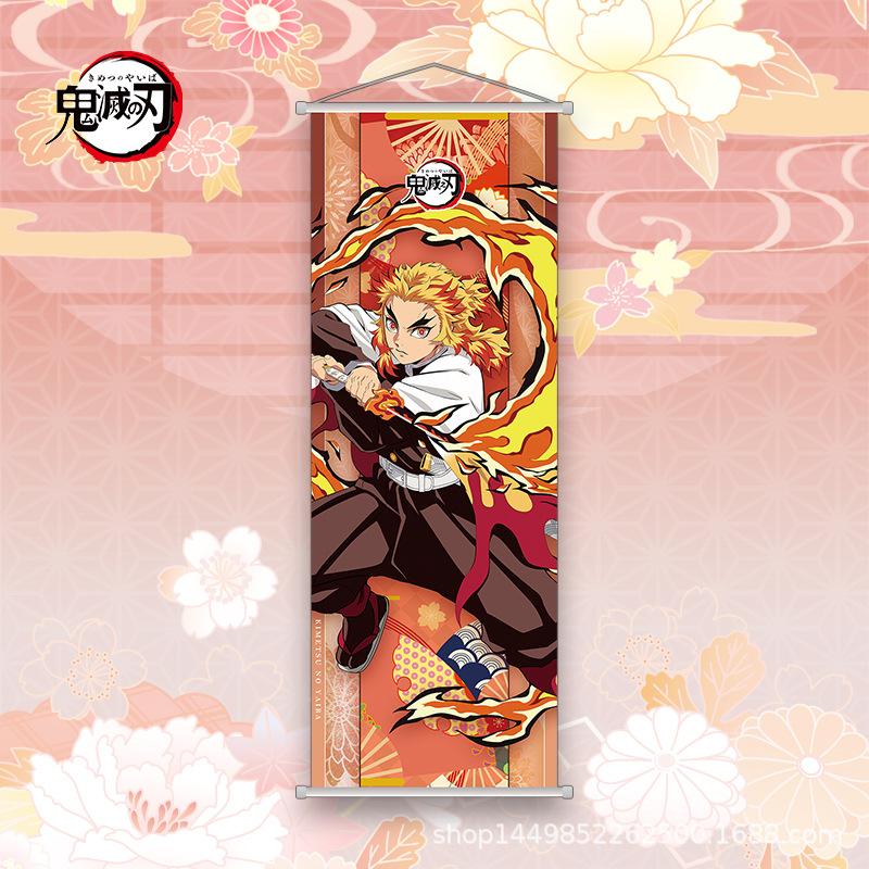 New Demon Slayer Hanging Paintings Reel Long Cartoon Kamado Nezuko Poster Wall Decoration Holiday Gifts Anime Peripherals