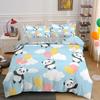 Panda Printed 2/3pcs Bedding Set Bamboo Duvet Cover for Adult Child Bedclothes and Pillowcases Comforter Covers Bed Sets King