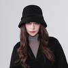 Wool French Style Bucket Hat for Women - Winter & Autumn, Breathable Knitted Hat for Daily Wear, Parties