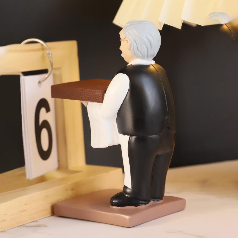 Resin Butler Watch Stand - Cartoon Old Man Desktop Ornament
