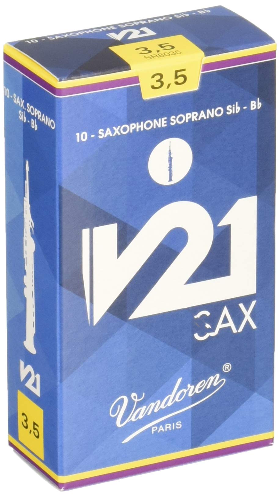 

Vandoren Soprano Saxophone Reed V21 Hardness: 3-12 (10 pieces)