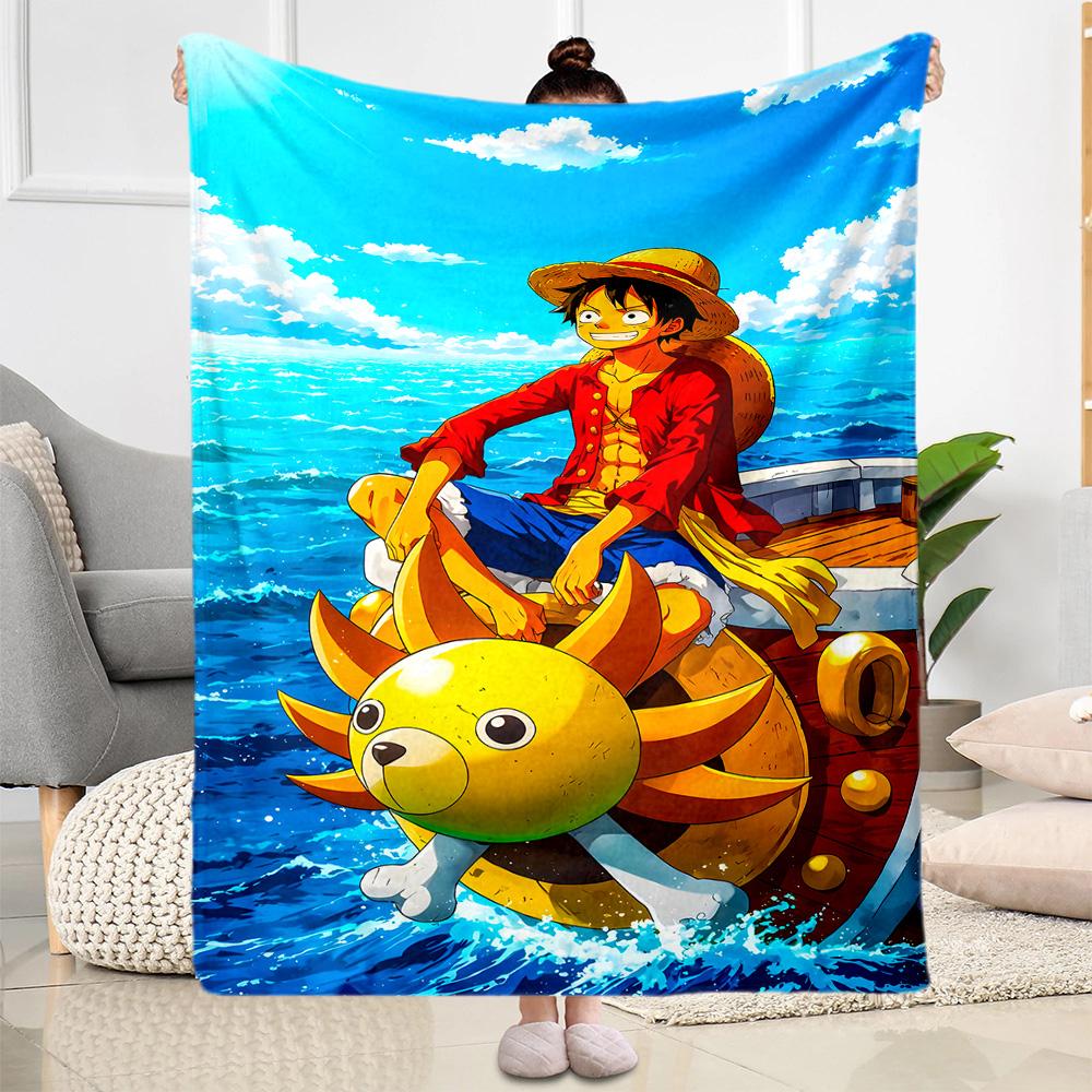 Wanted: Monkey D. Luffy Blanket Ultra-Soft Suitable for Office Chair Livingroom Picnics All-Season Use Stylish Decor