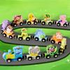 Children'S Wooden Magnetic Digital Train Building Block Assembly Car Baby Enlightenment Early Education Digital Cognitive Educational Toys