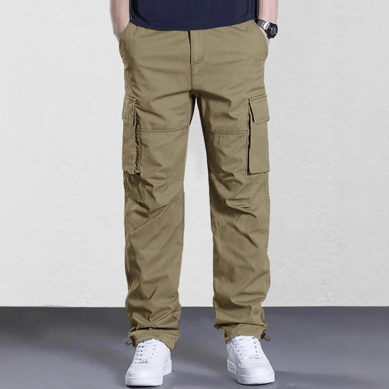 Casual overalls men's spring and summer new retro straight-leg pants versatile trousers