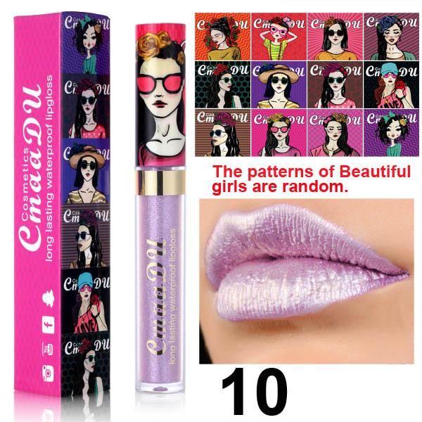 

Красивая девушка блеск для губ помада в различных цветах