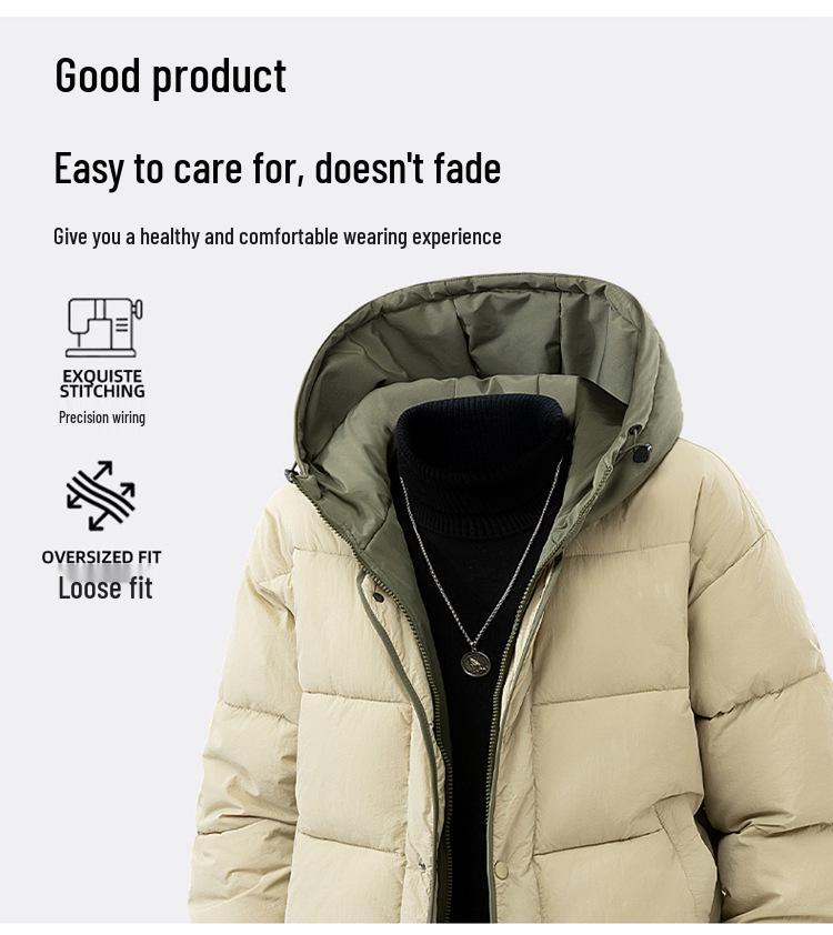 Japanese Style Trendy Cotton Hooded Jacket - Winter Retro Couple's Casual Wear