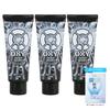 OXY Deep Large Capacity 200g X Cleanser with Charcoal Scrub for Oily and Gokujun Sachet Wash, 3-Pack (Facial Ultra-Fine Pores, Skin, Sebum) +