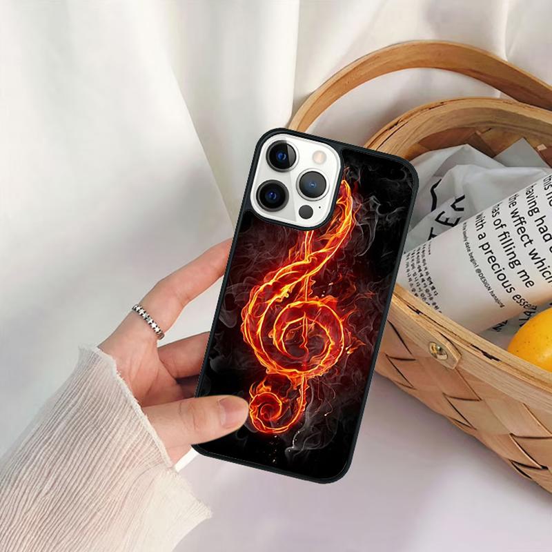 Treble Clef Music Note Phone Case For iPhone 17 Air 16 15 14 11 12 13 Pro  MAX Plus coque Cover Shell