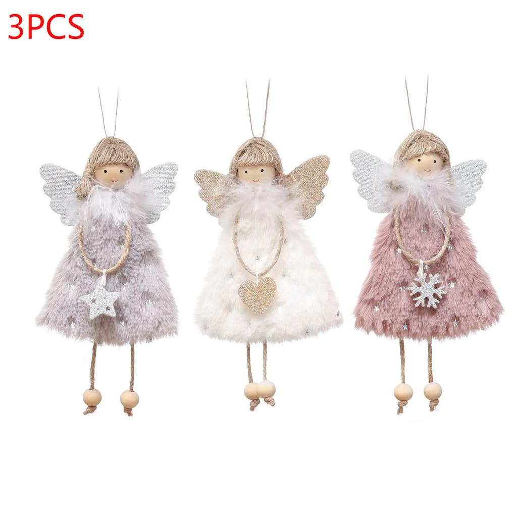 Pink Cute Angel Doll 2026 New Year Gift Xmas Tree Ornament Noel Christmas Decoration for Home Kids Natal Navidad 2025 Decor