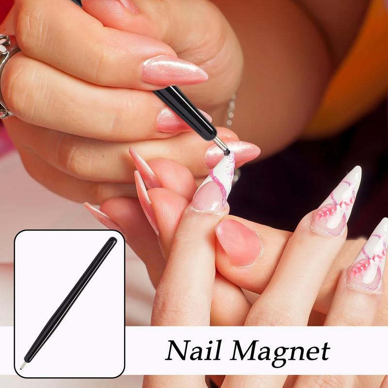 Suction Steel Ball Magnet Pen N ail Art Tools For Art Girl Travel Women Salon Home Nail Magnet Magnetic Nail Gems Picker Tool