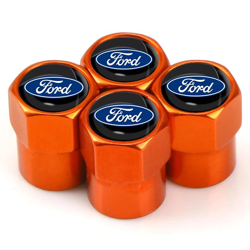 Naklejka Samochodowa Gorąca Do Forda Nowe 4 Sztuki Stylizacja Samochodu Stop Aluminium Pokrywki Zaworu Opon Koła Dla Forda Escape Kuga Mondeo Ecosport F