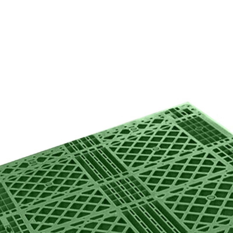 Green 1200x1000x150mm Steel-Reinforced Grid Plastic Pallet