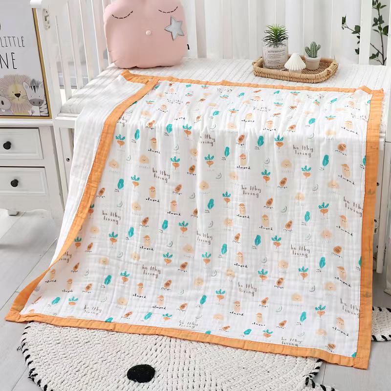 Pure Cotton 6-Layer Gauze Baby Bath Towel & Swaddle Blanket