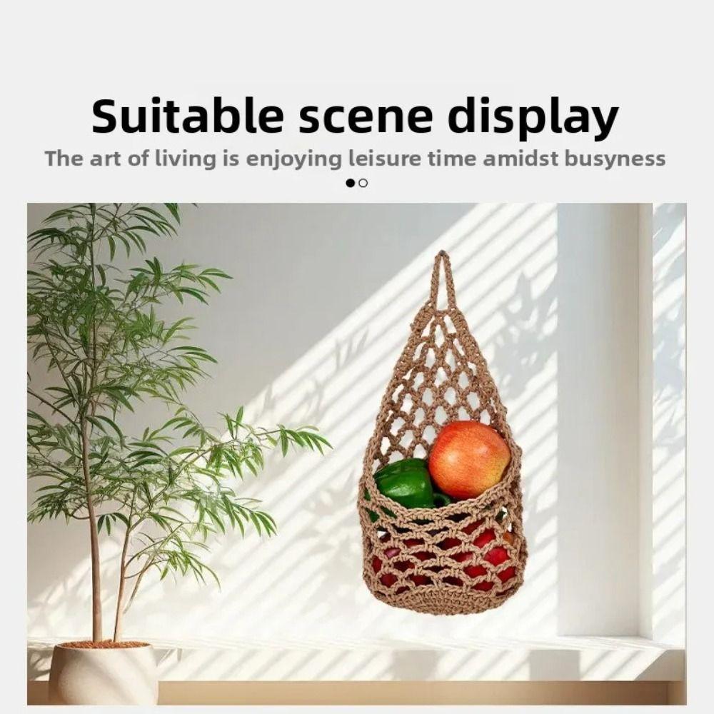 Portable Fruit Net Bag Kitchen Storage Storage Organizer Durable Hanging Basket  Kitchen Use