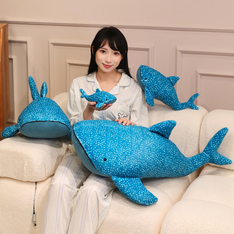 Favorite Toy Unisex Blue Dreamy Deep Sea Big Mouth Whale Plush Toys Cozy Stuffed Whale Doll Throw Pillow Lovely Home Decor Bags Decor Pretty Gift