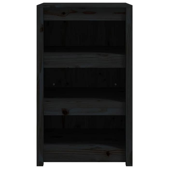 VidaXL Armoire de cuisine d'extérieur noir 55x55x92 cm bois pin massif 832343