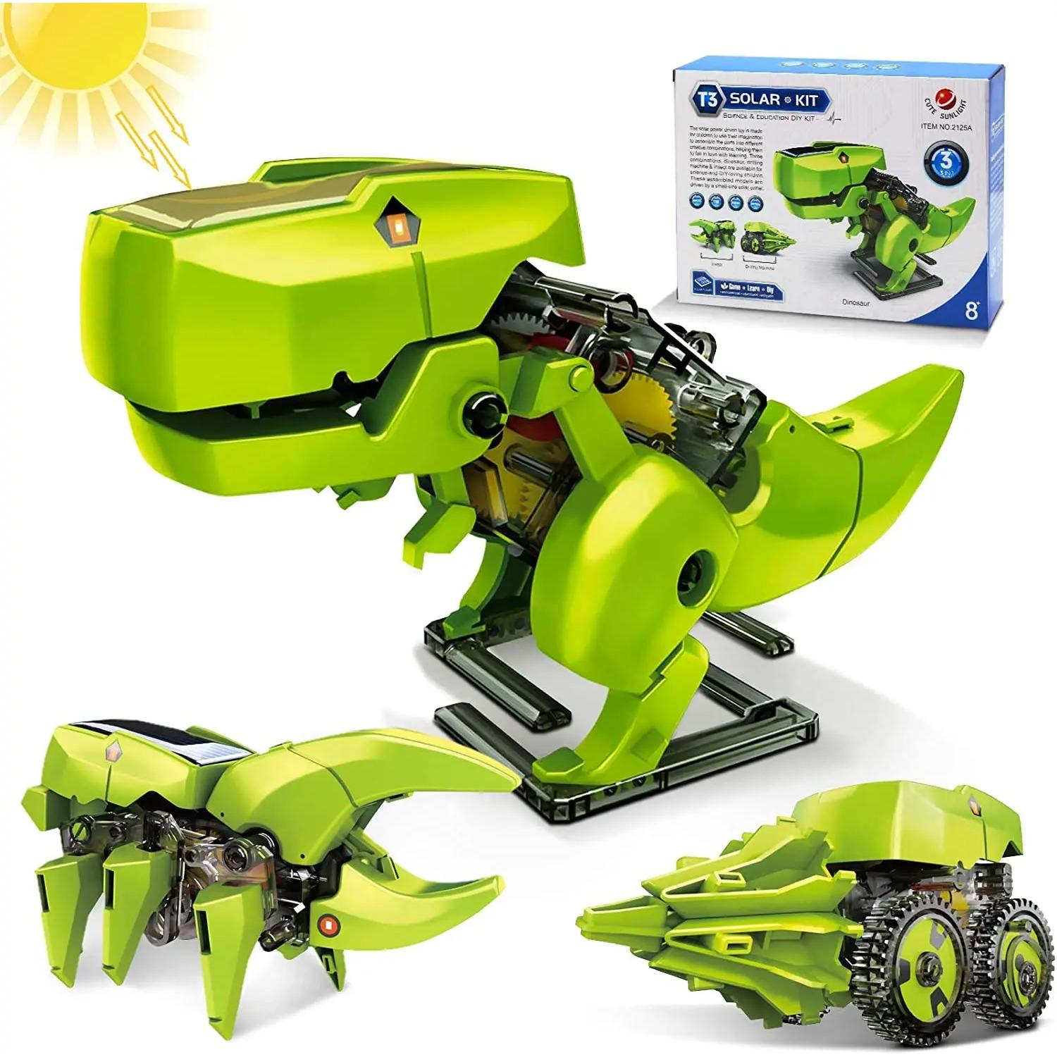 

STEM 12IN1 Solar Robot Kit Educational Toys Multi-shape Technology Building Block Spaceship Robotics Dinosaur Toy for Kids Gifts