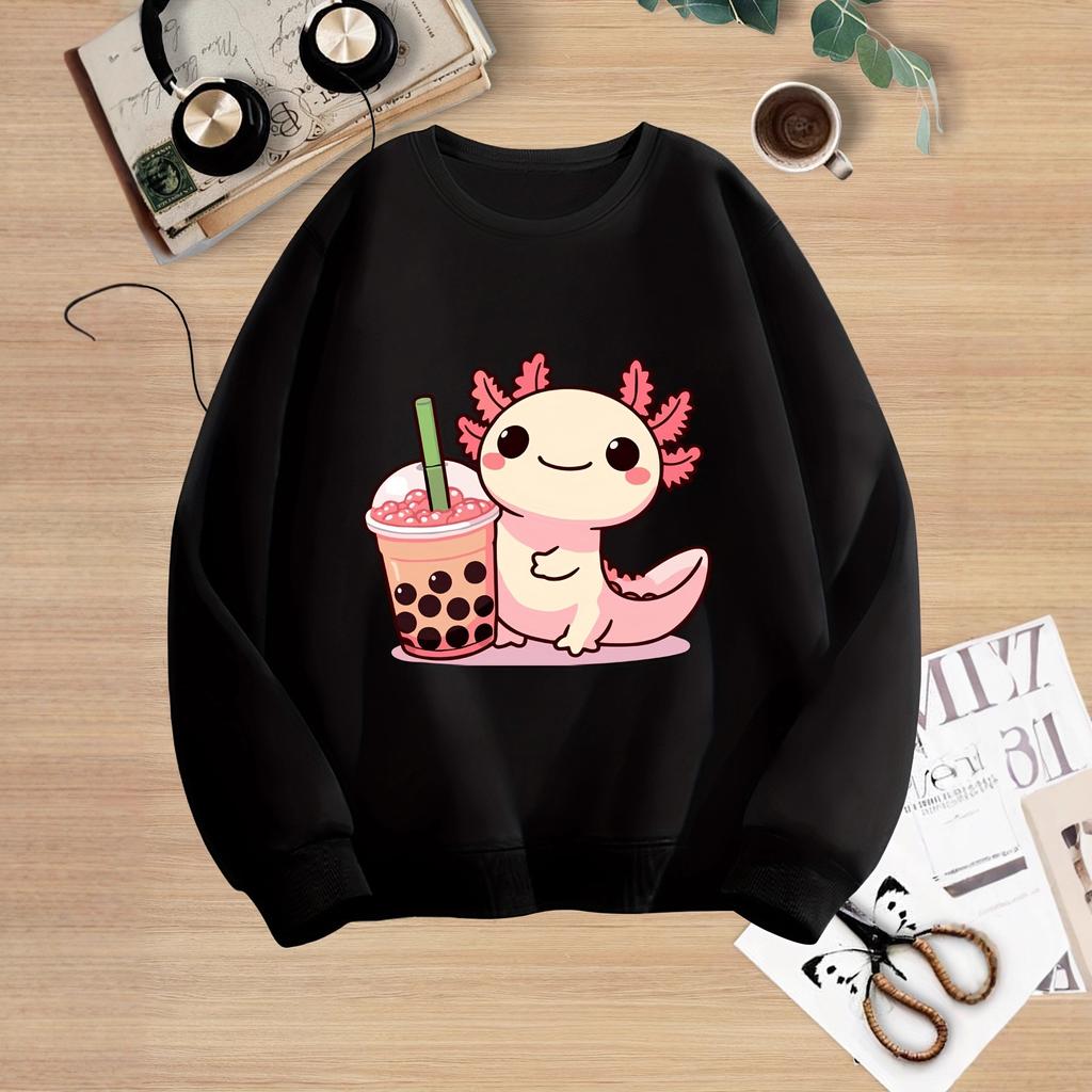 Girls' Cute Pattern Sweater - Autumn Children's Casual Hooded Sweater