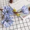 Floral Art Simulation Big Magnolia 3 Heads Artificial Orchid Flowers  Outdoor Garden Decor