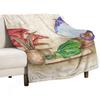 Dragons In The Library Throw Blanket Thin Soft Blanket for Summer Night Sleeping