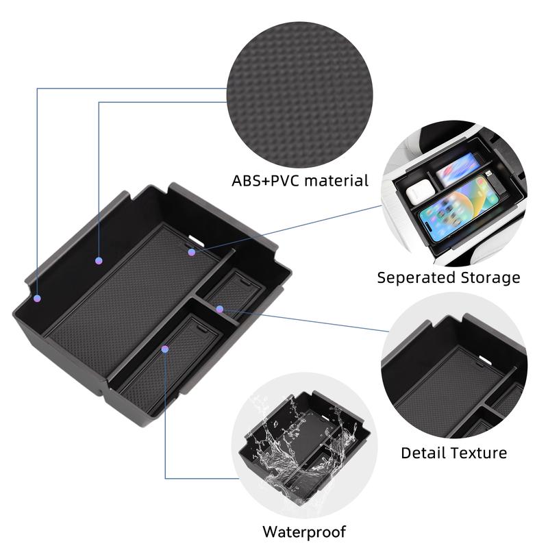 for Geely Galaxy E5 2024-2026 Center Console Armrest Box Car Storage Box Accessories Organizer Tidying Tray ABS Black
