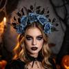 Simulated Halloween Rose Headband Vintage Crown Hair Hoop Unique Artificial Flower Headband  Party