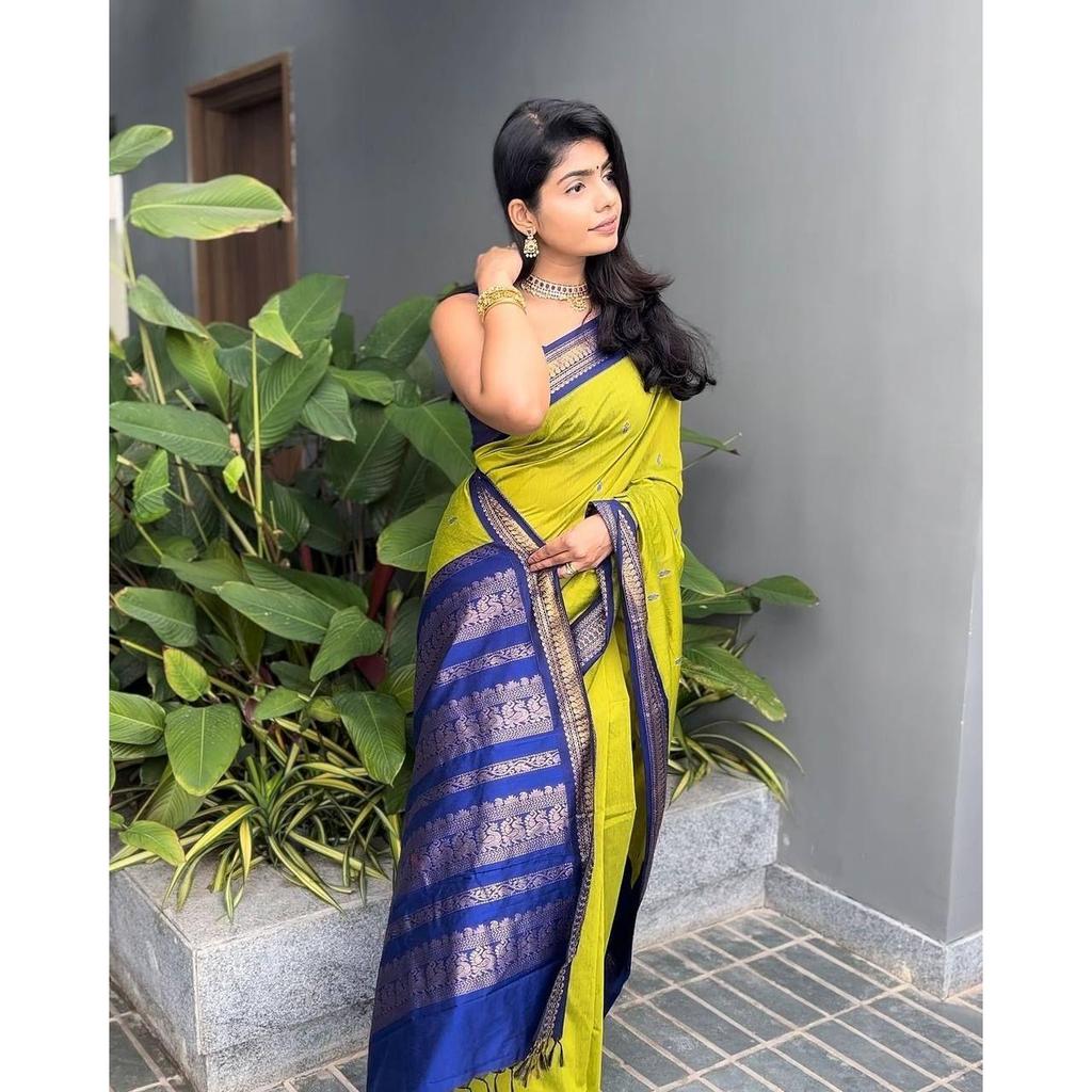 Beautiful Rich Pallu & Jacquard Work On All Over the Saree