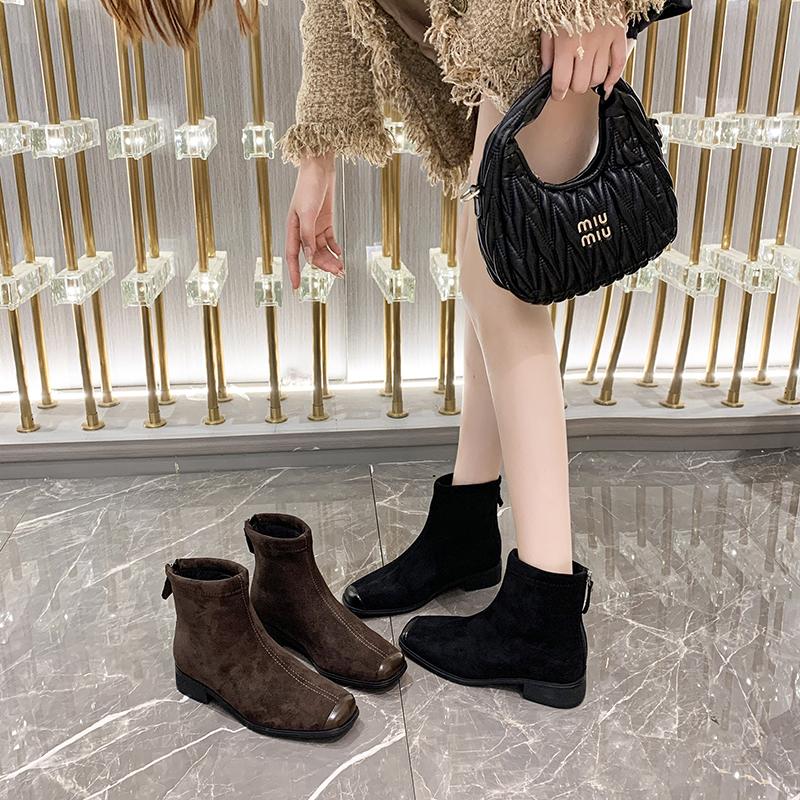 Women's Shoes 2025 High Quality Mid-Calf Women's Boots Fashion Back Zip Modern Boots Women Hot Sale Solid Shoes for Womenzapatos