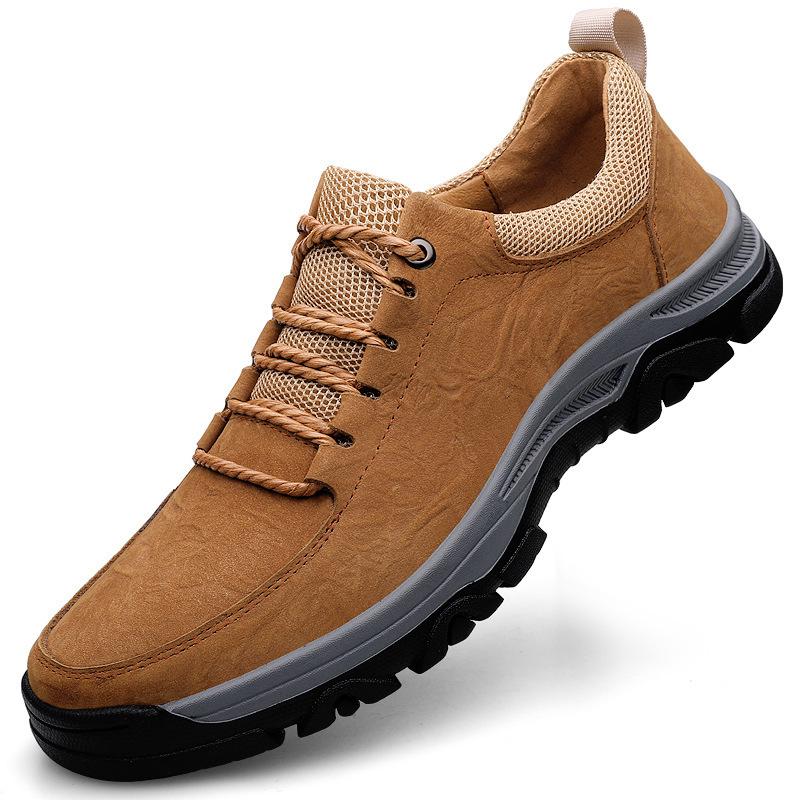 

2025 new men s shoes, British casual men s leather shoes, outdoor hiking shoes, outer leathershoes 44 коричневий