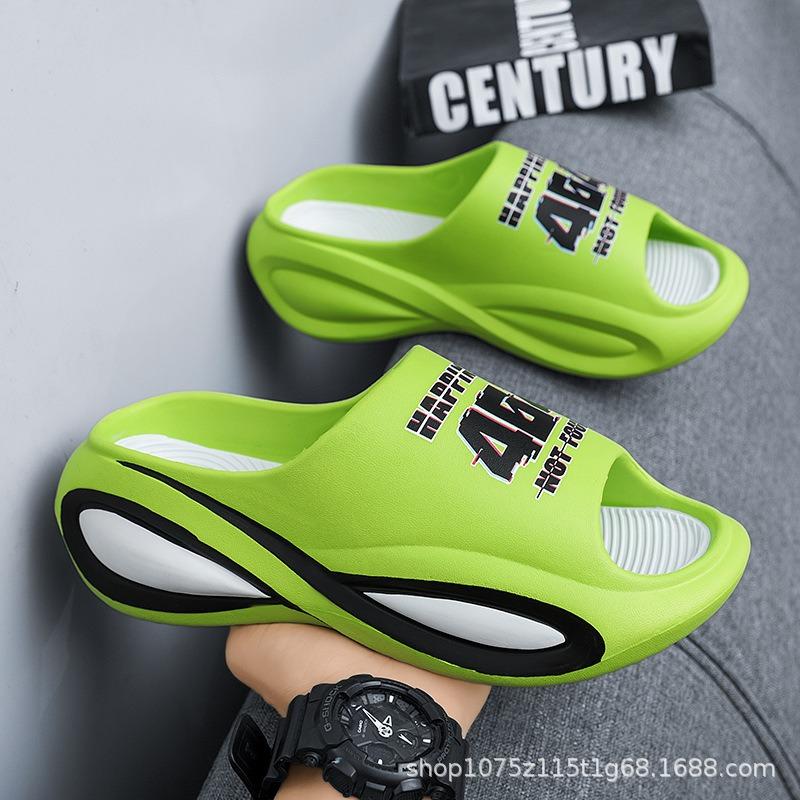 Summer New Non-slip and Deodorant Home Can Wear Wear Wear-resistant Beach One-word Drag Casual Outdoor Sports Slippers