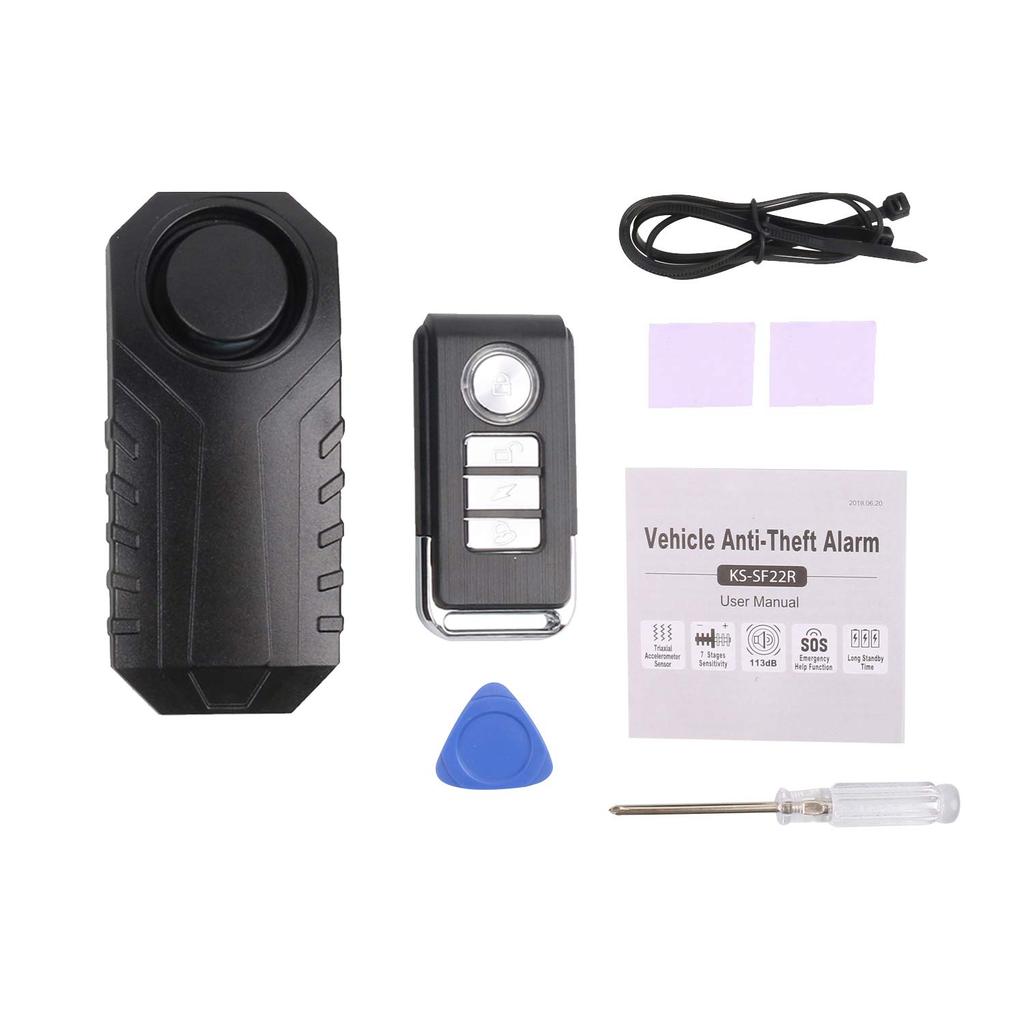 Mengshen 113dB Wireless Anti-Theft Motorcycle/Bicycle/Bike Anti-Theft Alarm, Waterproof and Super Strong, Z08