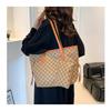 Vintage High Aesthetic Tote Bag New Large Capacity Printed Shoulder Handbag Retro Casual Faux Leather Commuter Purse