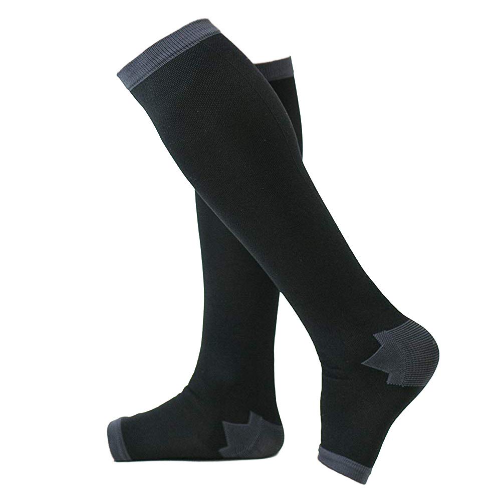Compression Socks for Open Below the Size L [Tightening] Winter, Men's Legs, Toe, Knee,