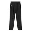 Lady's Wide-Leg Pants Spring/Summer High Waist Loose and Slimming Thin Straight Drooping Cropped Casual Lady's Pants Summer