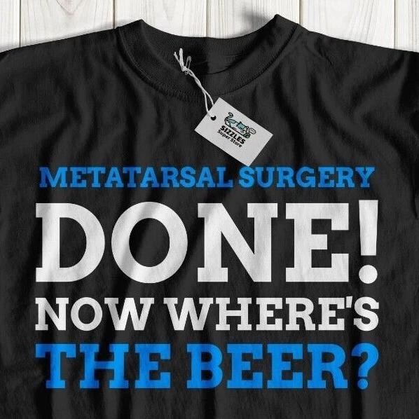 Unisex Funny Fractured Metatarsal T-Shirt Broken Foot Gifts & Feet Surgery Tee 4XL