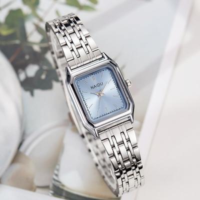 Small Square Steel Belt Quartz Watch Stainless Steel Belt Fashion Girl Watch Mori Square Watch